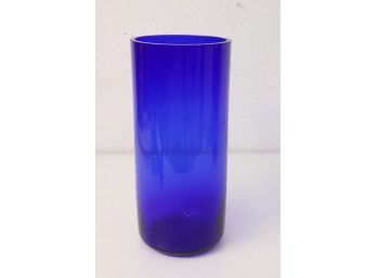 Cobalt Blue Glass Classic Cylinder Vase