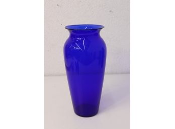 Cobalt Blue Glass Thin Dinos Style Vase