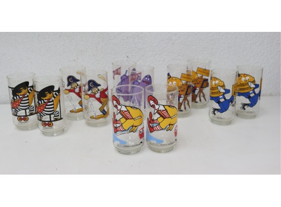 Vote For McCheese: One Dozen McDonaldland 1970s Character Glasses - 6 Characters Two Glasses Each.