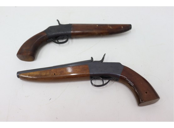 TOY GUNS Lot: Two Antique Style Toy Pistols - So Yeah, Don't Shoot? Well, CAN'T Shoot