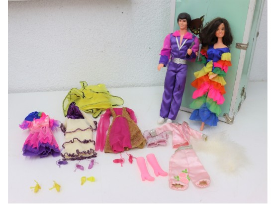 Donnie & Marie Barbies (2 Doll) - Multiple Outfit Changes For Marie - Donnie Lives In The Fab Purple Jumpsuit