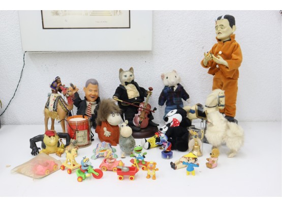 Clinton, Kermit, Frankenstein's Monster And Many More Major Group Lot Small(ish) Doll & Character Figurines