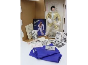 SUPER GOLD ELVIS! Celebrity Series Limited Edition Doll By World Doll (graceland Endorsed) -  Pix, Tix, OG Box