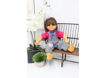 Naber-Kids Doll: Mitti The Carpenter 1987 - Named/Dated On Neck, Mark/signed On Foot