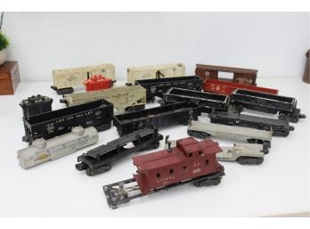 Sizeable Group Lot Lionel Model Railroad O Scale Rolling Stock -  Freight & Flat Cars, Tankers, , Open Hoppers