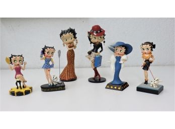 The Many Faces Of Boop: 6 Betty Boop Porcelain Danbury Mint Collector Figurines - 4 COAs