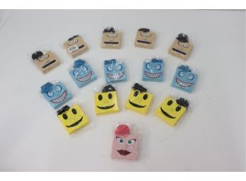 Group Of New Multiple Goofy Face Tape Measures With Pom-pom End Catch