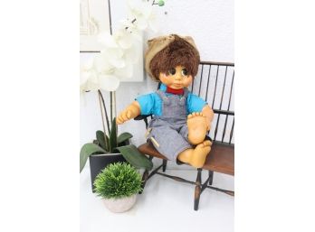 Naber-Kids Doll: Jake The Red Bowtie Carpenter 1985  -  Mark/Signed On Foot, Naming COA Hang Tag Attached