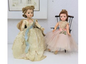 Belles Of The Balls Porcelain Doll Duo: Cissy By Madame Alexander And Purple Cape