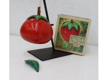 Strawberry Coconut Shell Wind Chime - Fully Assembled In Box From Windchime Collection