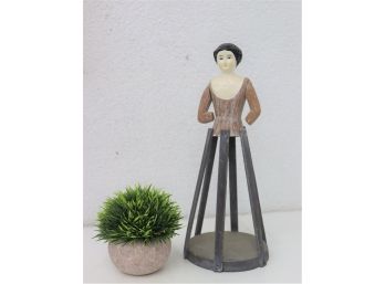 Vintage Wooden Santos Cage Doll