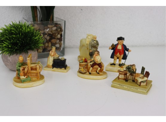 Colonial And Americana Ceramic Figurines Group
