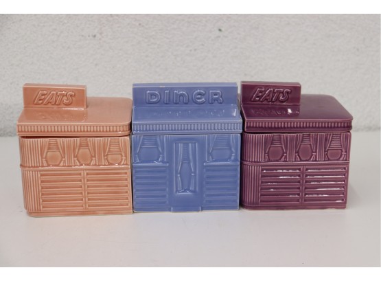 Three Piece Novelty Ceramic American Roadside Diner By John Baeder For Sigma The Trendsetter