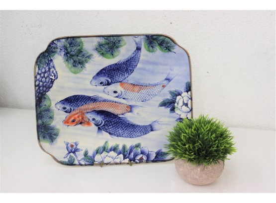 Five Fish Tray By Sun Ceramics, Japan