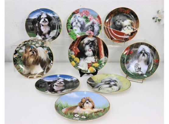 Shih Tzu Limited Edition Collector Plates By Simon Mendez  For Danbury Mint