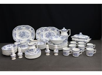 Abundant Group Lot: Balmoral Blue By Kensington Staffordshire Ironstone Dinnerware #1801