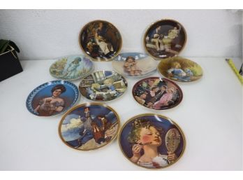 10 Plates From Rockwell's Rediscovered Women Plate Collection, Edwin Knowles Fine China