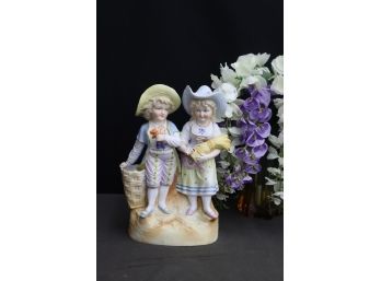 Porcelain Country Couple Figurine: These Two Made Better Choice, Did Not Go Up The Hill
