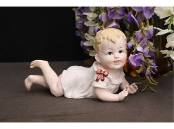 #7536 By Andrea,  Baby Girl Too Cute Porcelain Figurine