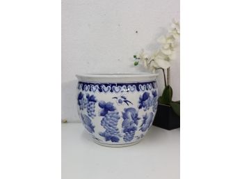 Chinese Blue & White Cachepot Made For Lemax