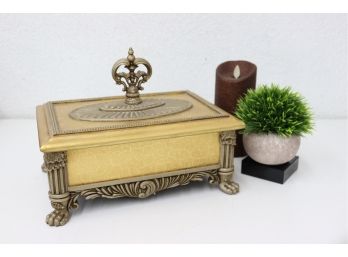 Regal Decorative Claw-Foot Lidded Dresser Box