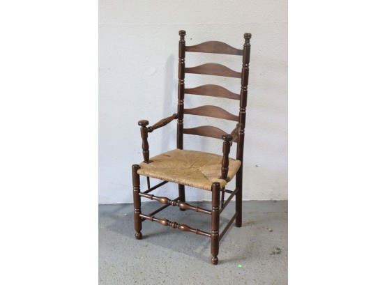 Ladderback & Spindle Dining Chair With Rush Seat