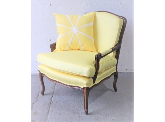 Brilliant Sunshine Yellow Sun King Style Bergere Chair
