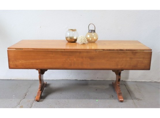 Vintage Cushman Maple Trestle Table