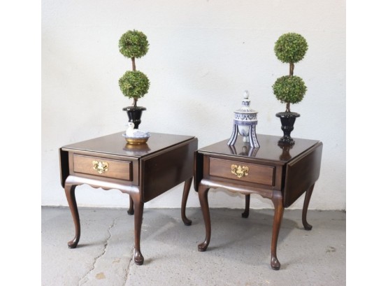 Pair Of Double Drop-Leaf Side Tables