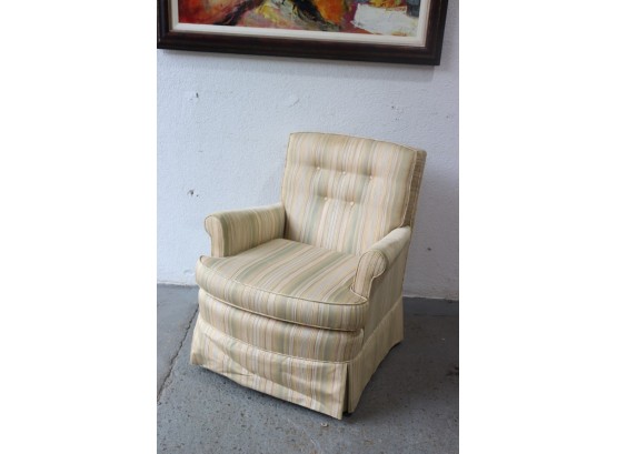 Happy, Happy Stripes Skirted Rolled Arm Chair