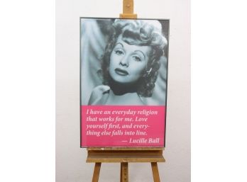 Lucille Ball Framed Quote And Photo Poster