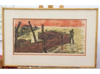 'Promised Land' 1957 Daga Ramsay MCM Woodcut, Signed/Titled By Artist (lifetime Impression)