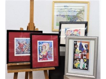 Four Super Colorful Prints And Vincent Van Gogh Irises Reproduction Poster