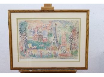 'Aux Bois' (Paris View With Eiffel Tower) Charles Cobelle, Signed & Numbered Limited Edition Lithograph