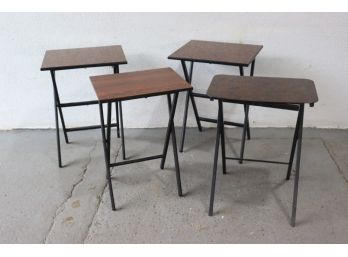 Group Of Four Folding Tray Tables