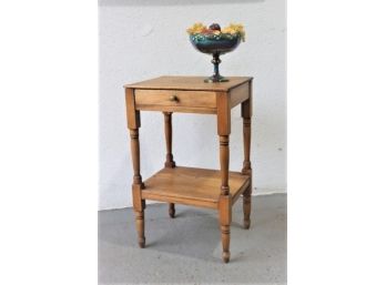 Frontier Style High-top Low Shelf Antique Side Table