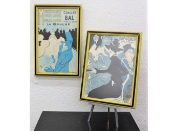 2 By Henri De Toulouse-Lautrec: Poster Reproductions Of Divan Japonais And Moulin Rouge: La Goulue Prints