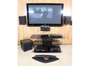 Deluxe Home Theatre System With Mounted Screen And Speakers (Must Bring Tools To Remove)