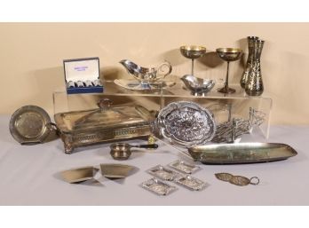Group Lot Of Shiny Tabletop Objects