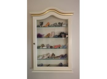 Feed The Fetish: Stylin' Collection Of Miniature Shoes In Wall Mounted Curio Cabinet