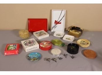 Super Group Lot Of Coasters And Smaill Trays