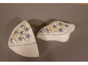 Decorative Blue Flower Ceramic Faux Faucet & Basin Wall Pocket