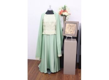 Sleeveless Js Collections Long Dress-(green Color) Size Small