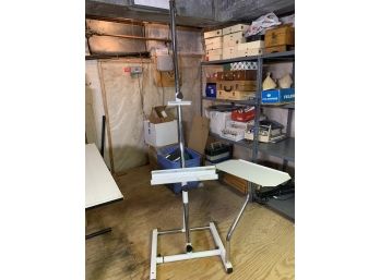 Adjustable Floor Easel With Articulated Flat Work Tray Swing Out
