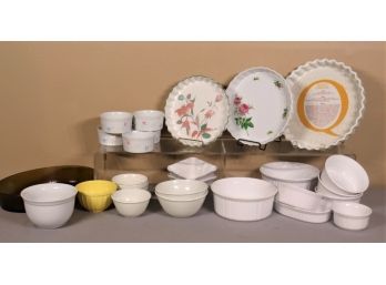 Delicious Group Lot Of Ceramic Bakeware And Bowls - Many Types And Sizes