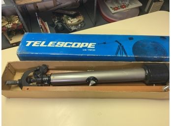 Vintage Selsi Chromatic Coated Lens Telescope With Tri Pod (original Box)