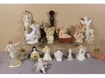 Group Lot Of Lovely Devotional Figurines Including 1st Issue 'Always With You' Bradford Exchange