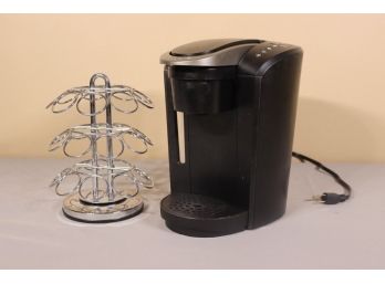 Previosly Brewed Keurig Single Cup Capsule Coffee Maker & Stainless Steel Capsule Tree