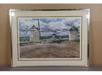 Dueling Windmills, Donald Teague, 1974 Signed Print