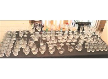Superb Massive Collection Of Glassware And Stemware - Wide Mix Of Styles And Type